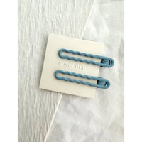 Wavy Muted Colored Hair Clips