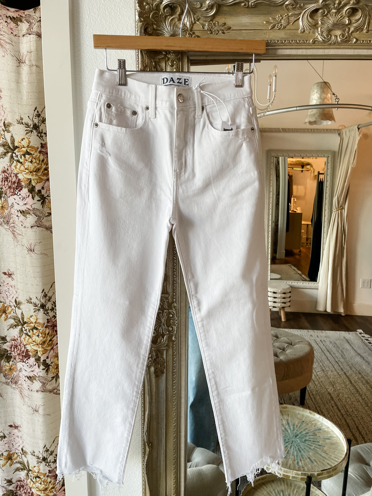 Straight Up Straight Jeans-Marshmallow Vintage