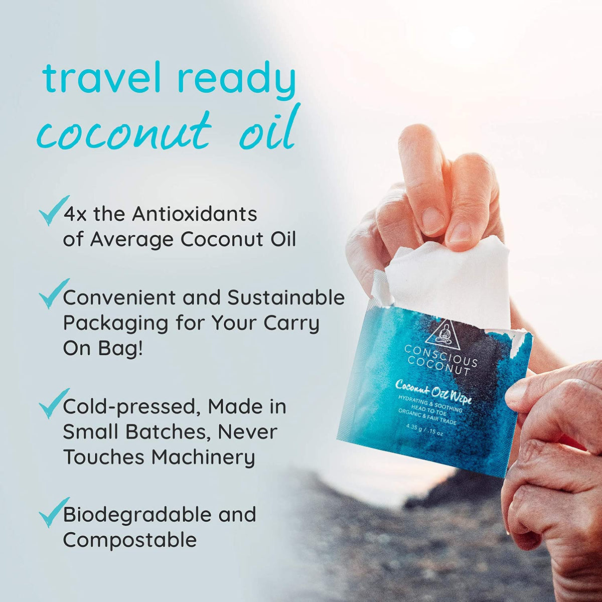 Organic Coconut Oil Face & Body Wipes