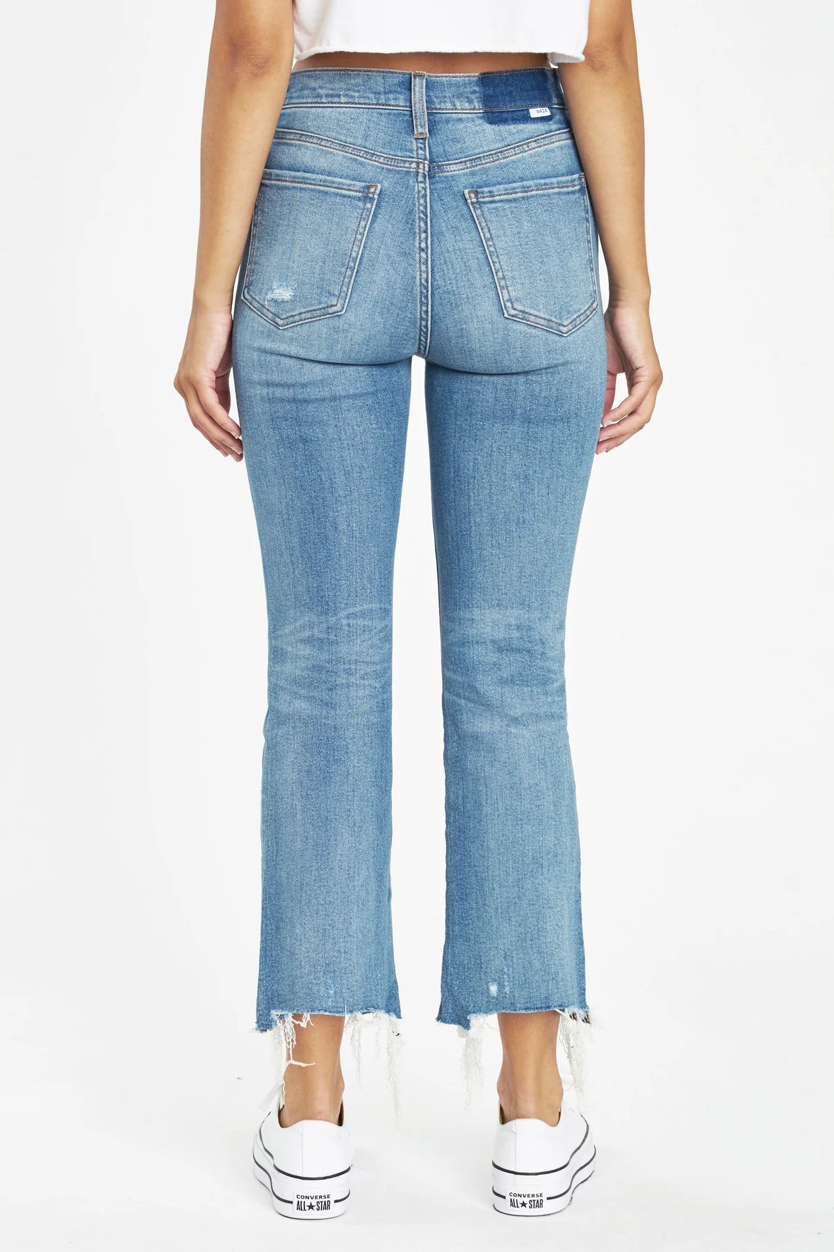Shy Girl High Rise Crop Flare Jeans