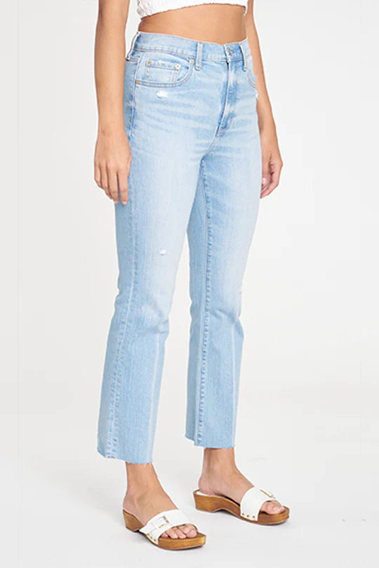 Shy Girl High Rise Crop Flare Jeans- Honor Roll Vintage
