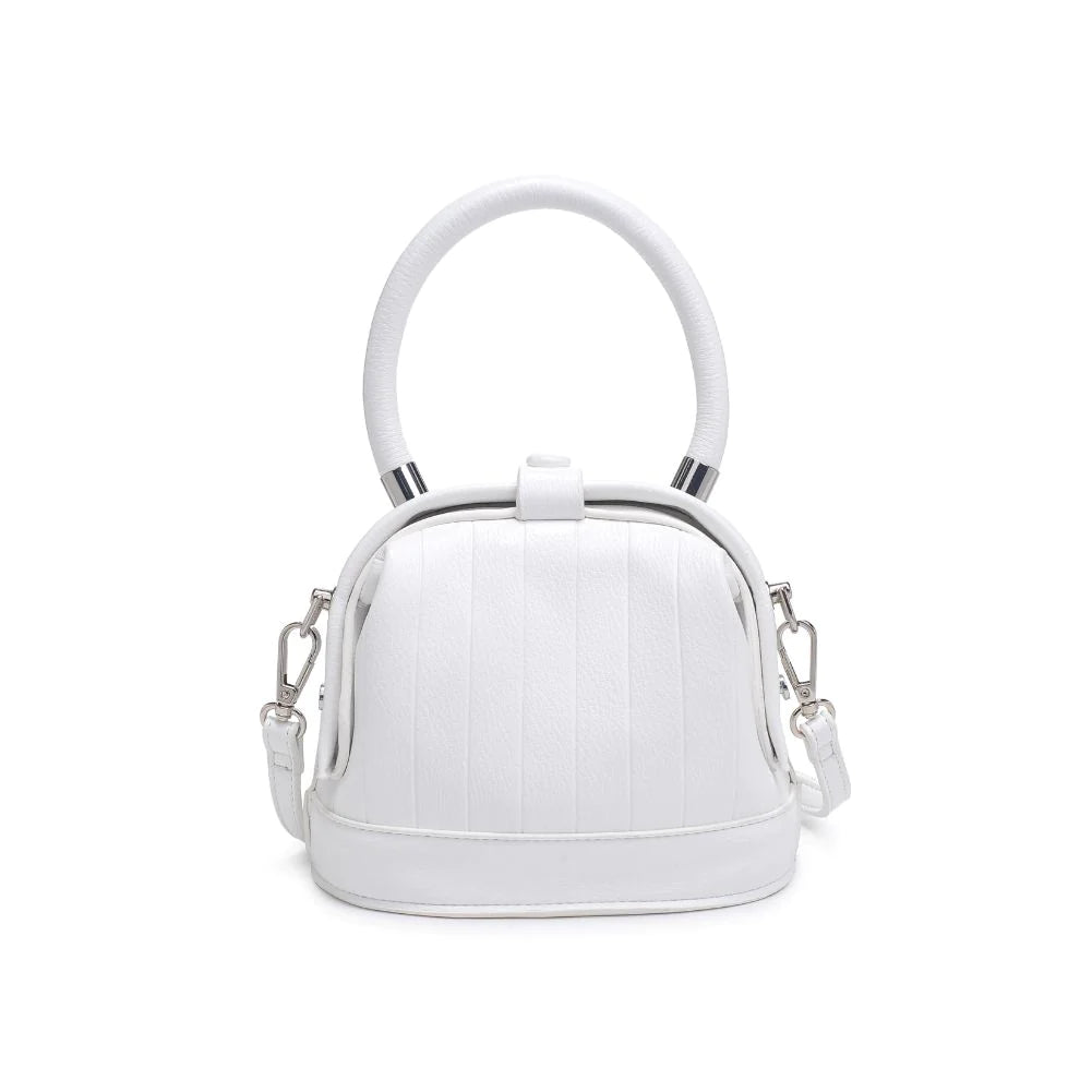 Charmaine Crossbody Bucket Bag-White