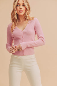 Selma Sweater Cardigan - Pink