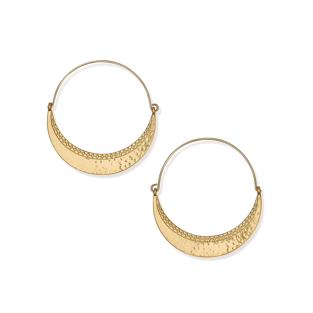 Palm Canyon Large Hoop Earrings-Gold