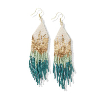 Claire Ombre Beaded Earrings-Mint